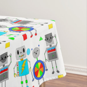 Nappe Soirée d'anniversaire du garçon à thème robotique