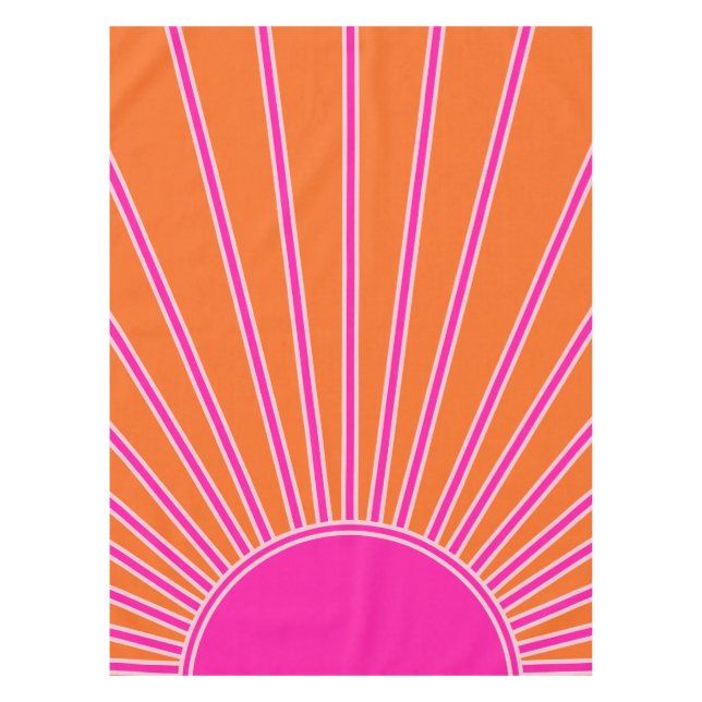 Nappe Soleil Sunrise Orange Et Rose Chaud Preppy Sunshin (Devant)