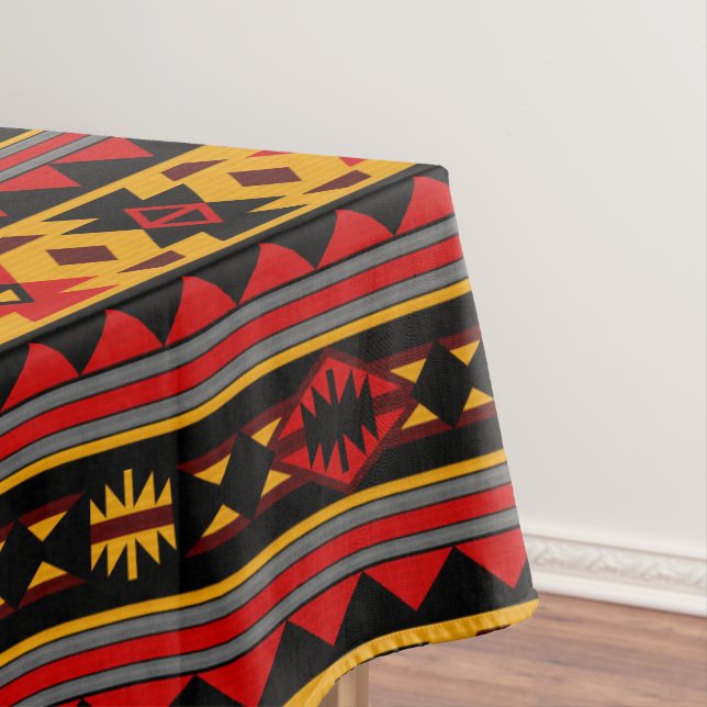 Nappe Southwest Design Red Black Gold Tribal Motif (In Situ)