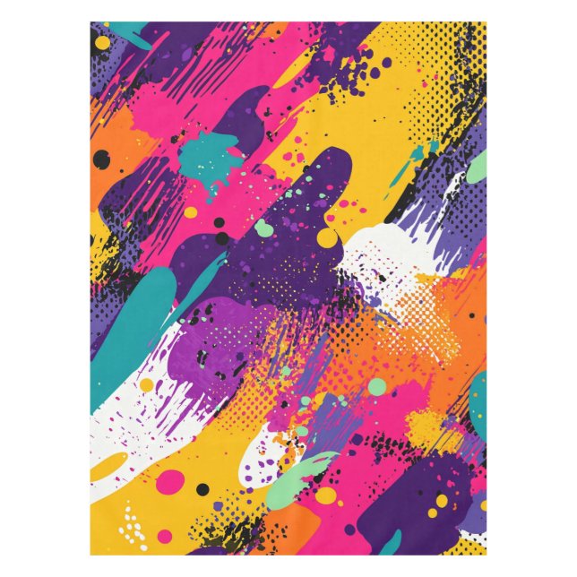 Nappe Splash couleur Abstrait dans le style comique rétr (Devant)