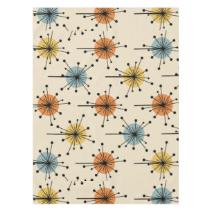 Nappe Spoutnik Starburst Fleurs Retro
