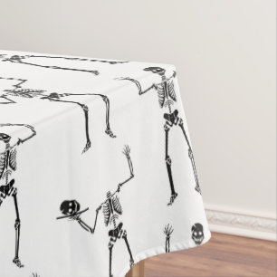 Nappe Squelettes d'Halloween, des friandises ou un sort,