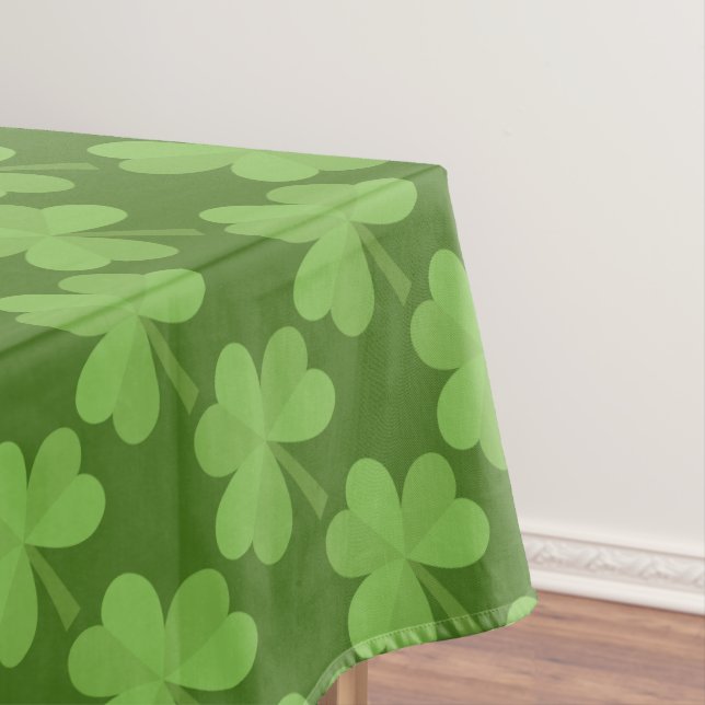 Nappe St Patrick Shamrock Clovers Green Motif Irlande (In Situ)