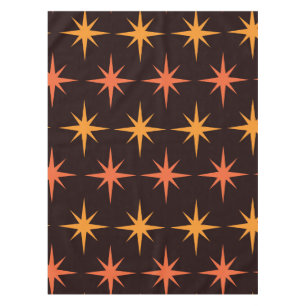 Nappe Starburst orange et orange du milieu du siècle mod