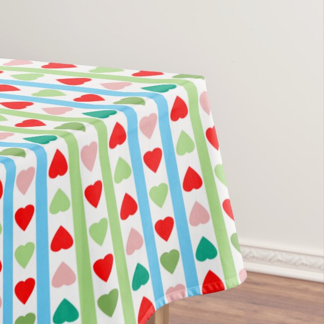 Nappe Striped pattern with hearts for Valentine's day  (In Situ)