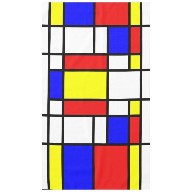 Nappe Style Art Mondrian Motif coloré (Devant)