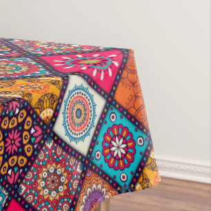 Nappe style boho coloré