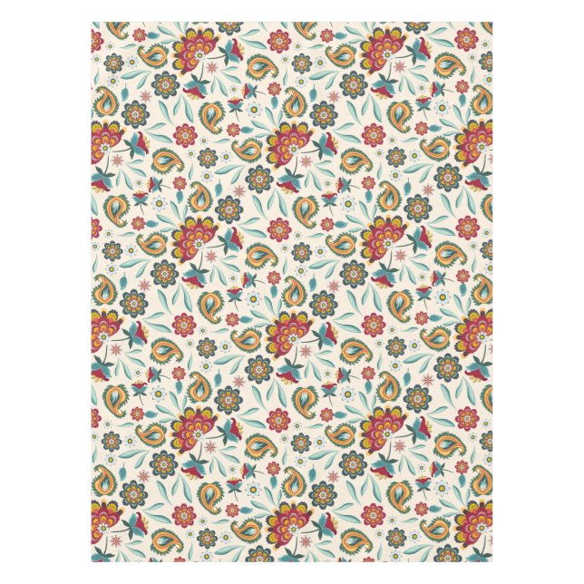 Nappe Style floral d'Indonésien de Boho de batik (Devant)