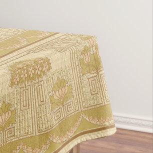 Nappe Style Mission vintage Floral & Clé Motif Frieze
