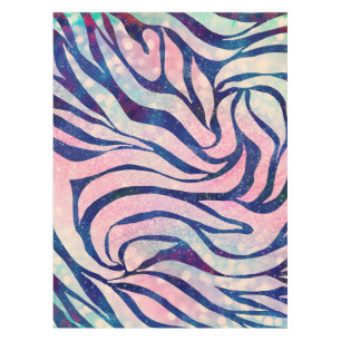 Nappe Stylish Metallic Blue & Holographic Zebra Print