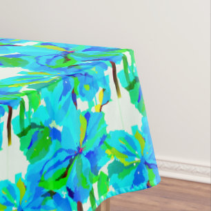 Nappe Sublime Himalaya Poppy Aqua Green Floral