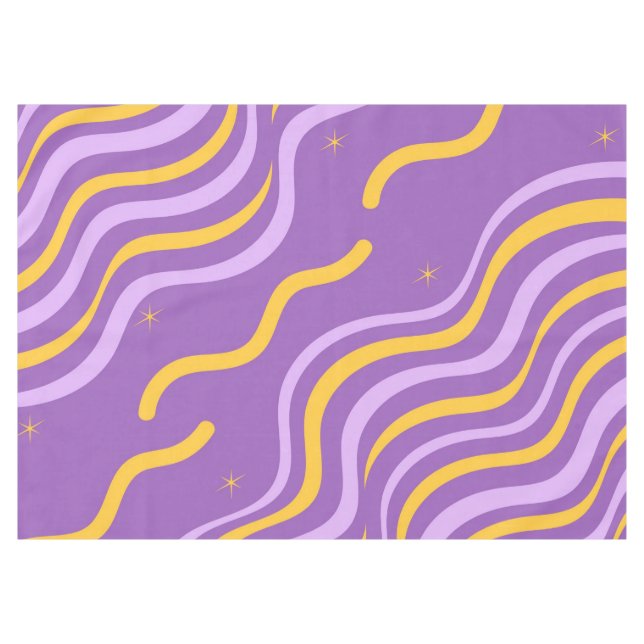 Nappe Super bande de violet jaune  printemps Abstrait (Devant (Horizontal))