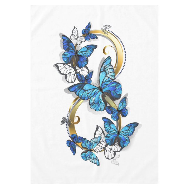 Nappe Symbol Infinity of Blue Morpho Butterflies (Devant)