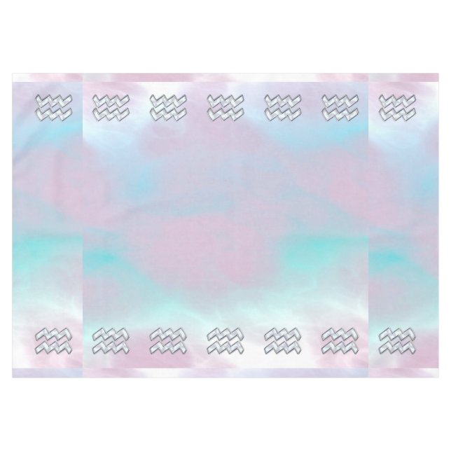 Nappe Symbole Aquarius Zodiac Pastels Mère du Décor Pear (Devant (Horizontal))