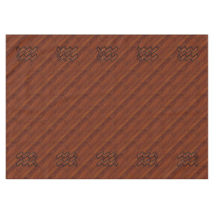 Nappe Symbole Aquarius Zodiac Style acajou Brown
