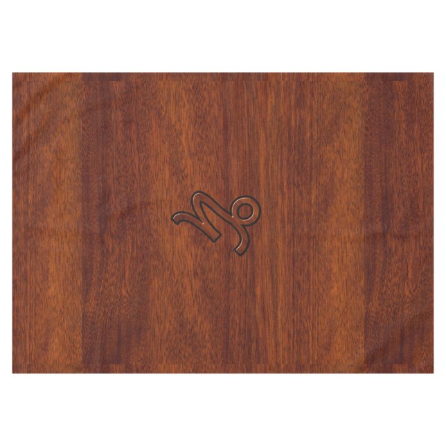 Nappe Symbole Capricorne moderne en Mahogany Style impri (Devant (Horizontal))