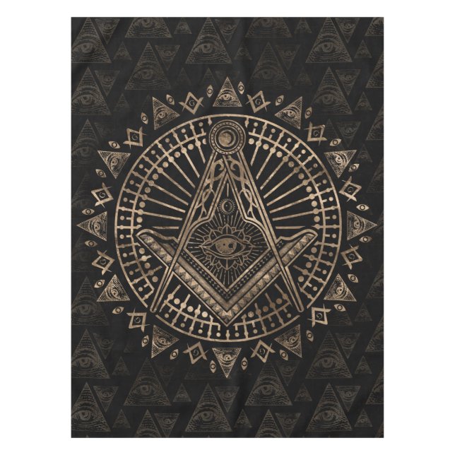 Nappe Symbole de la franc-maçonnerie Carré et camionnett (Devant)