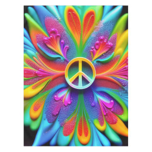 Nappe SYMBOLE DE PAIX BOHON RÉtro SIGNE DE PAIX Hippie V