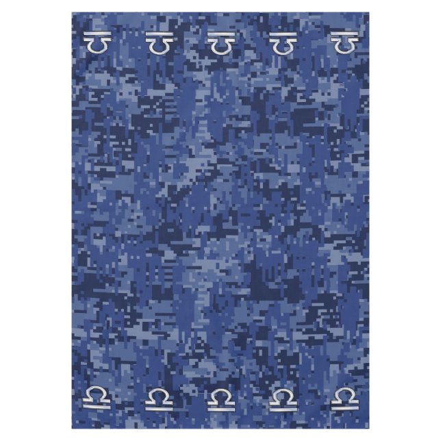 Nappe Symbole du Zodiaque de Libra sur Camo numérique bl (Devant)