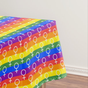Nappe Symbole féminin Motif arc-en-ciel