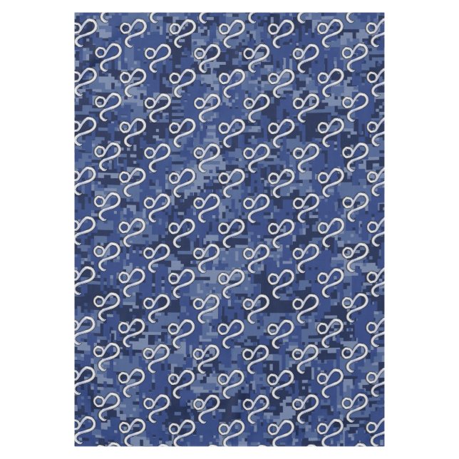 Nappe Symbole Leo Zodiac sur le camouflage numérique ble (Devant)