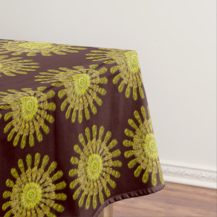 Nappe Symbole solaire doré décoratif