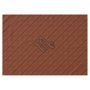 Nappe Symbole stylish Scorpio Zodiac en acajou
