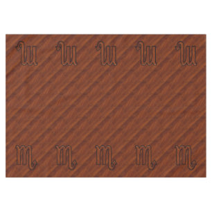 Nappe Symbole stylish Scorpio Zodiac en acajou