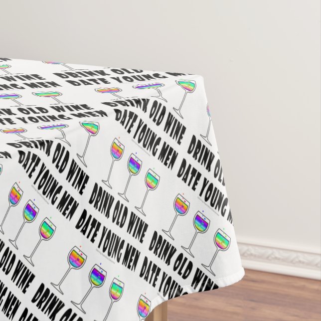 NAPPE TABLECLOTH - BOIRE VIN VIEUX, DATE JEUNES HOMMES (In Situ)