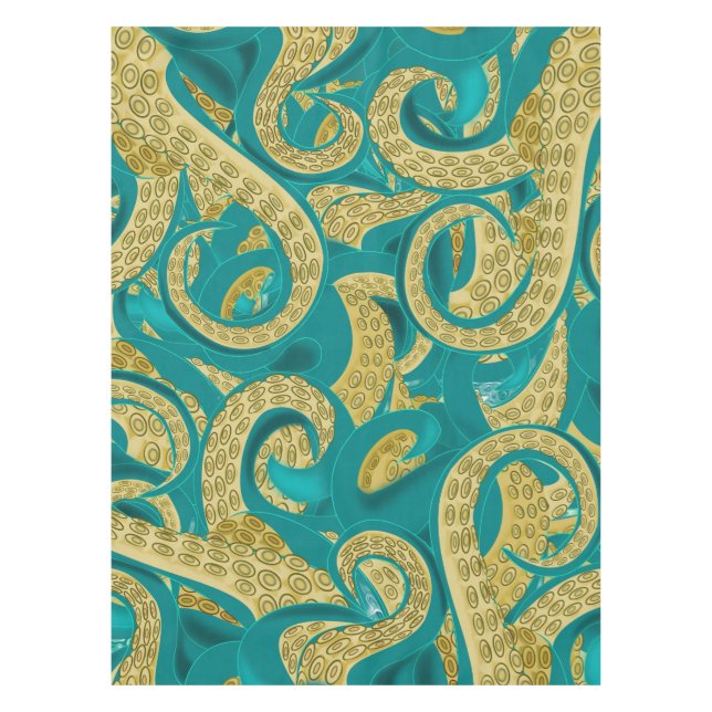 Nappe Tablecloth Octopus Art Design (Devant)