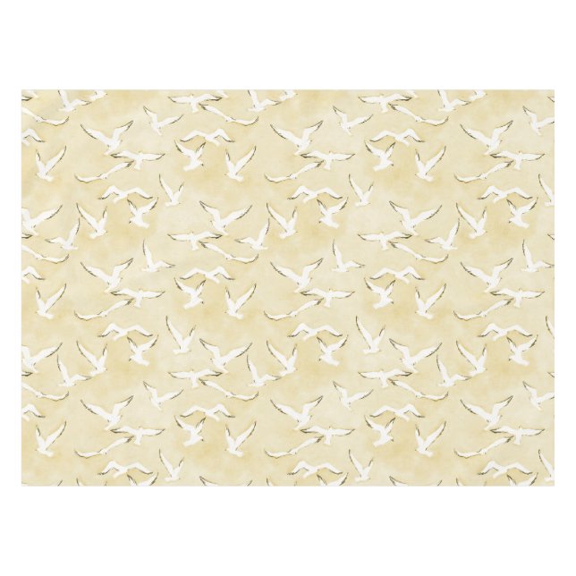 Nappe Tablecloth - Seagulls Océans nautiques (Devant (Horizontal))