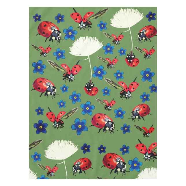 Nappe Tableclotte de printemps de Ladybugs (Devant)