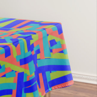 Nappe Taches abstraites de corail bleu vert bleu vif