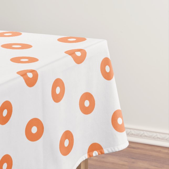 Nappe Taches orange brûlé blanc (In Situ)