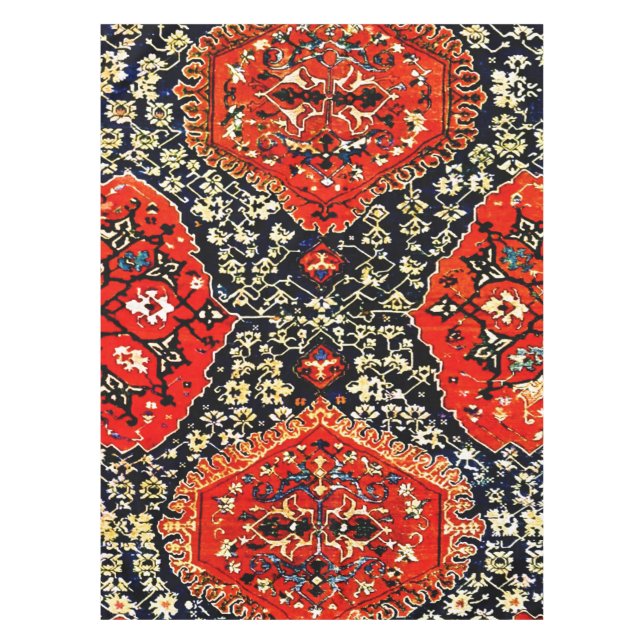 Nappe Tapis oriental en bleu&orange (Devant)