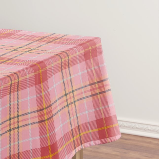 Nappe Tartan Plaid en rose, orange, Jaune, Noir (In Situ)