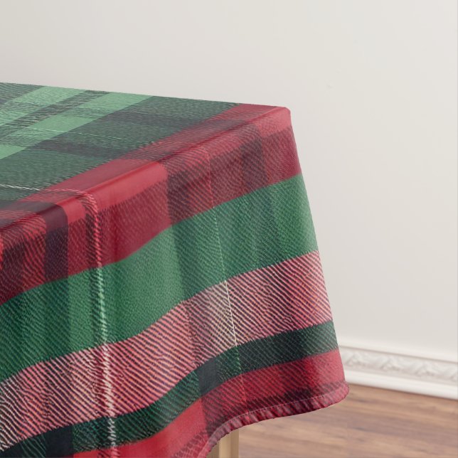 Nappe Tartan vert rouge traditionnel (In Situ)