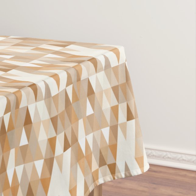 Nappe Taupe ivoire moderne Gris Tan Brown Motif triangle (In Situ)