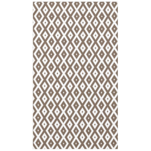 Nappe Taupe motif diamant brun et blanc