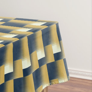 Nappe Tendance Marine bleu moutarde Jaune Motif élégant