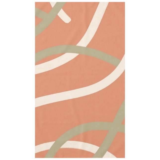 Nappe Terracotta Linework Pattern | Cream & Olive  (Devant)