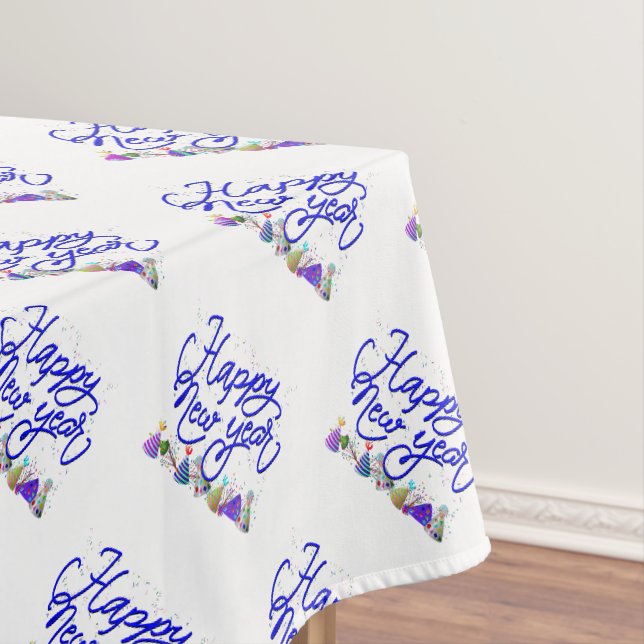 Nappe Texte cursif avec les Casquettes du parti Bonne an (In Situ)