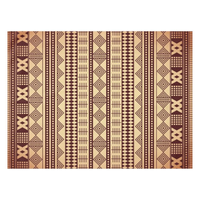 Nappe Texture ethnique Brown (Devant (Horizontal))
