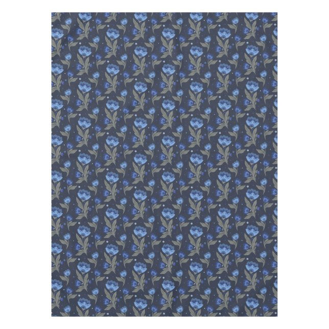 Nappe Texture florale d'art populaire rustique (Devant)