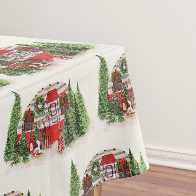 Nappe Thème extérieur du camping de Noël Trailer (In Situ)