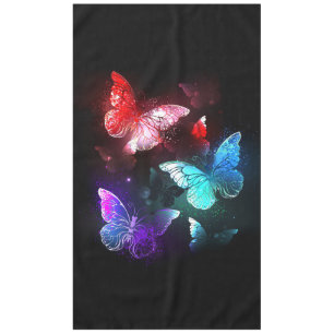 Nappe Three Glowing Butterflies on night background