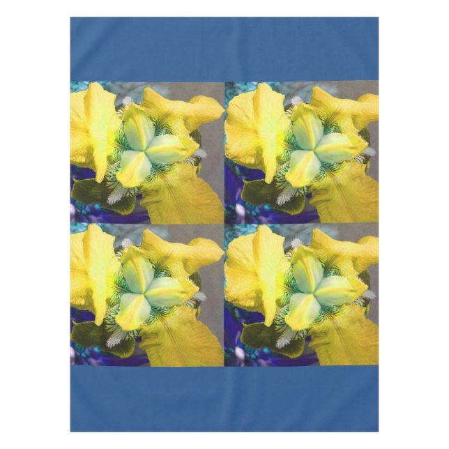 Nappe Tissu de table jaune Iris (Devant)
