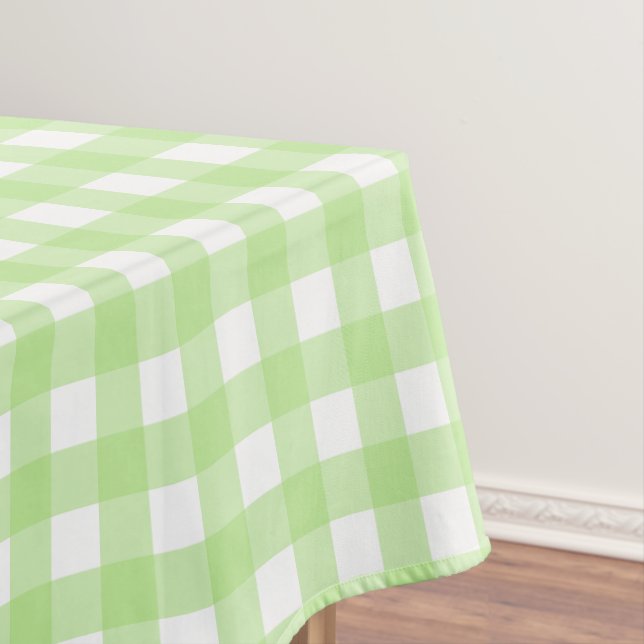 Nappe Tissu de table vert clair En vichy (In Situ)