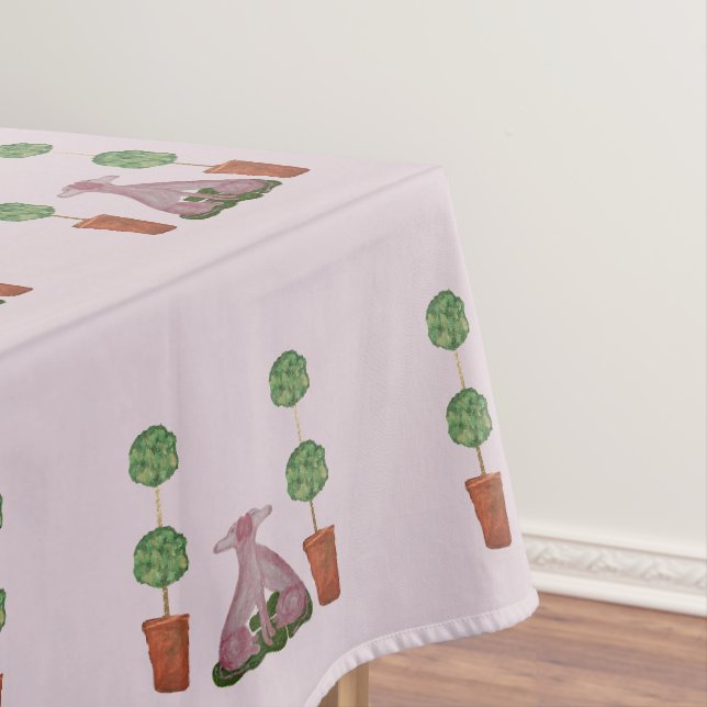 Nappe Tissus de Chiens du Staffordshire rose Topiary (In Situ)