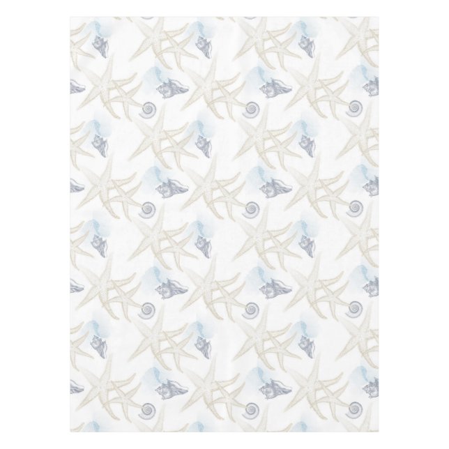 Nappe Toile de table Bleue Bleu Bleu de la Plage de Star (Devant)